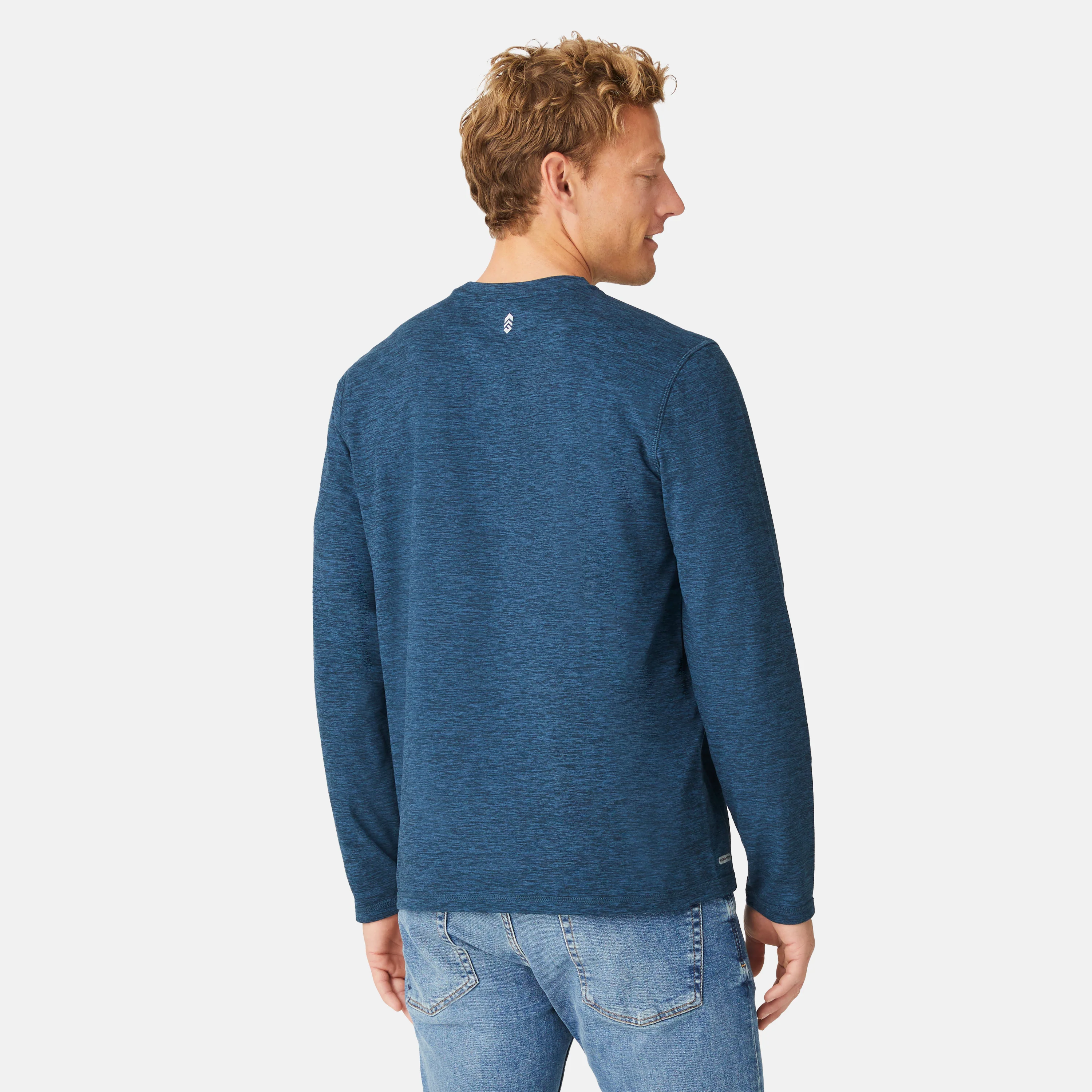 Men's FreeCycle® Sueded Spacedye Long Sleeve Crew Neck - Image 6