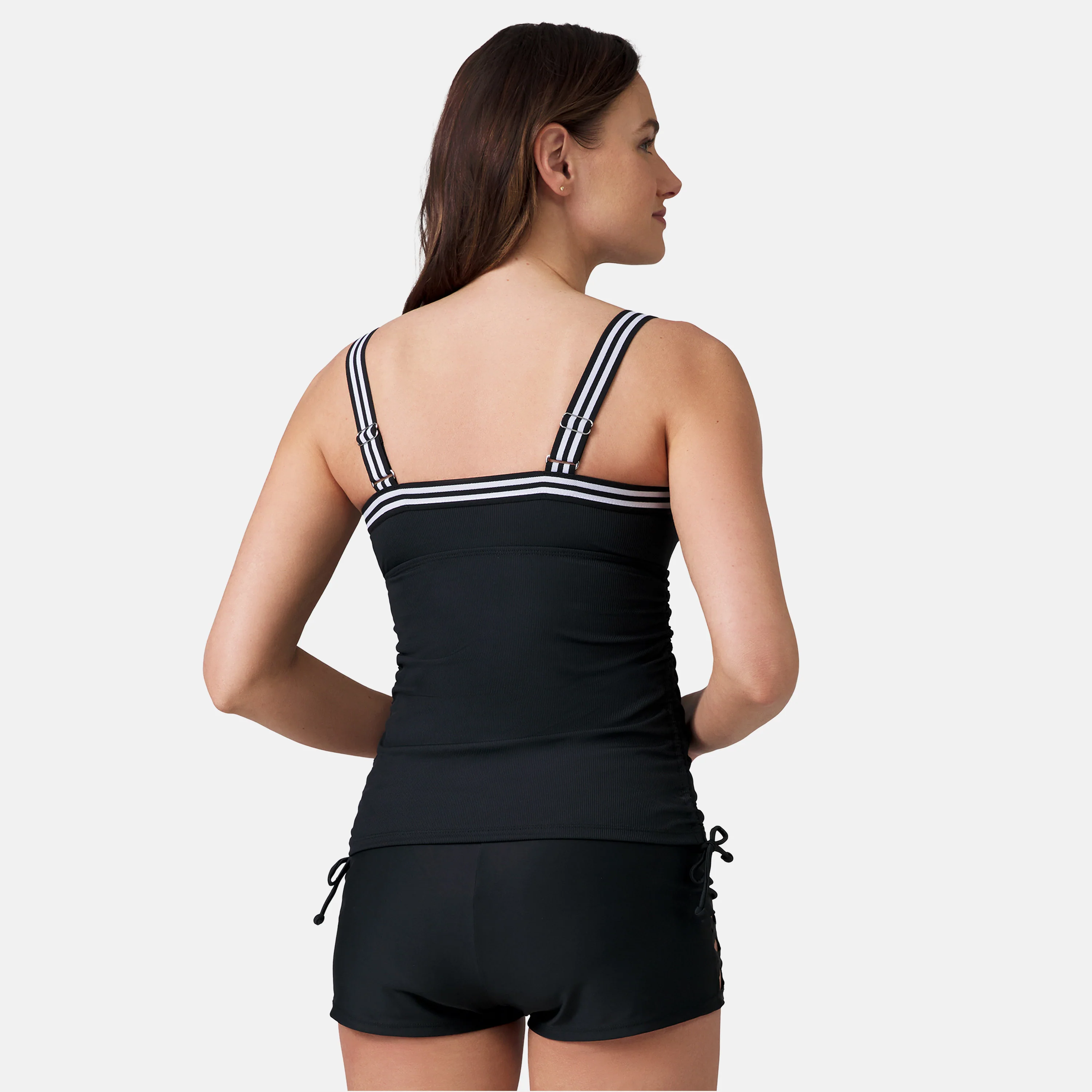 Women's Track Stripe Tankini Top - Image 6
